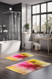 Mijölnir Juego de Alfombrillas de Baño CT-5011 Multicolor